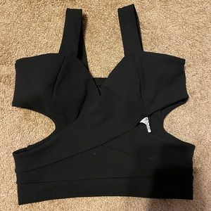 Black stylish crop top